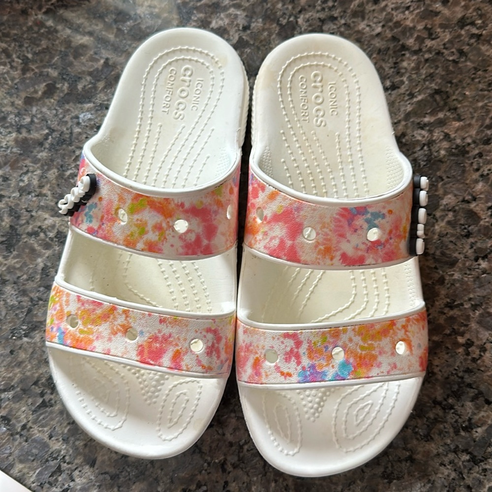Crocs Sandals Tie-Dye Women Size 6